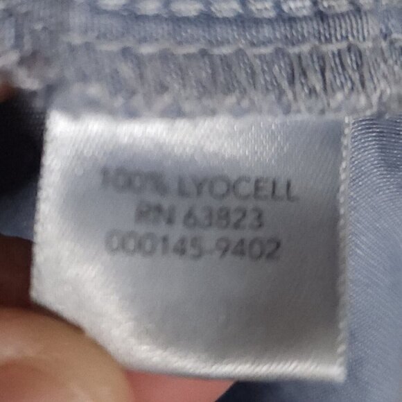 Christopher & Banks Blue Boho Lyocel Flowy Lyocel Top Large - Picture 5 of 7